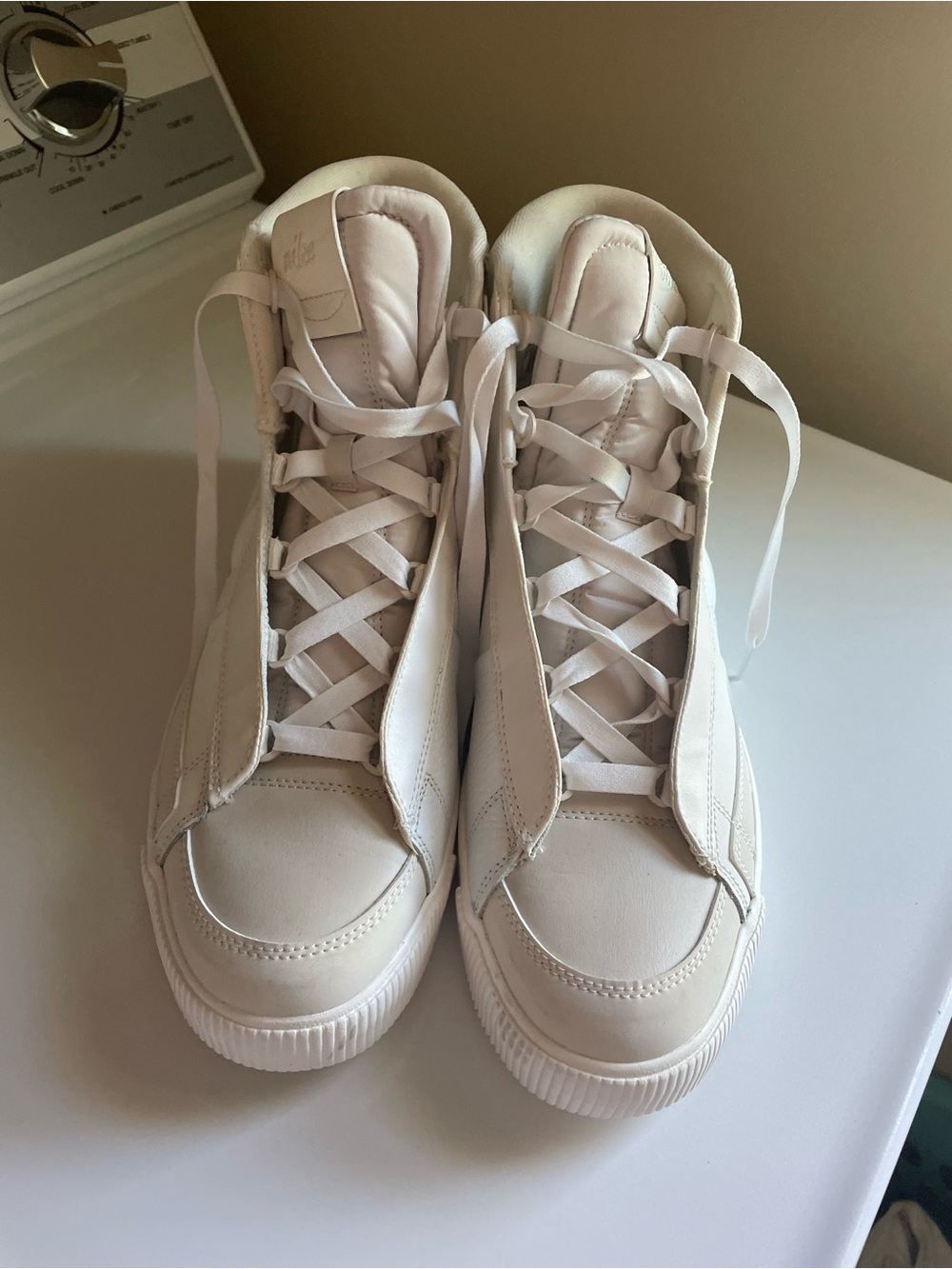 Nike Women's High-Top Sneakers in Off-White